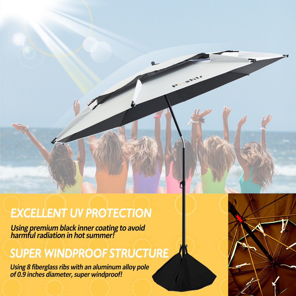 Poshlr Premium Beach Umbrella Portable