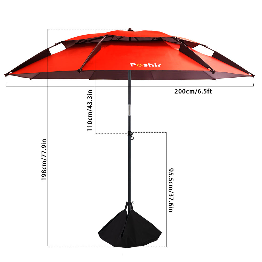 Poshlr Windproof Beach Umbrella