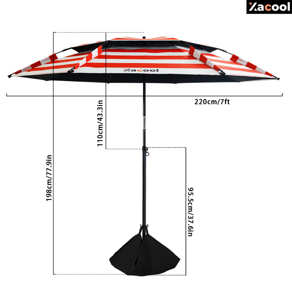 Xacool Beach Umbrella Windproof UV