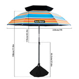 Luxbur Beach Umbrella UV Protection