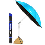Sunphio Beach Umbrella with Sandbag, Windproof (Blue)