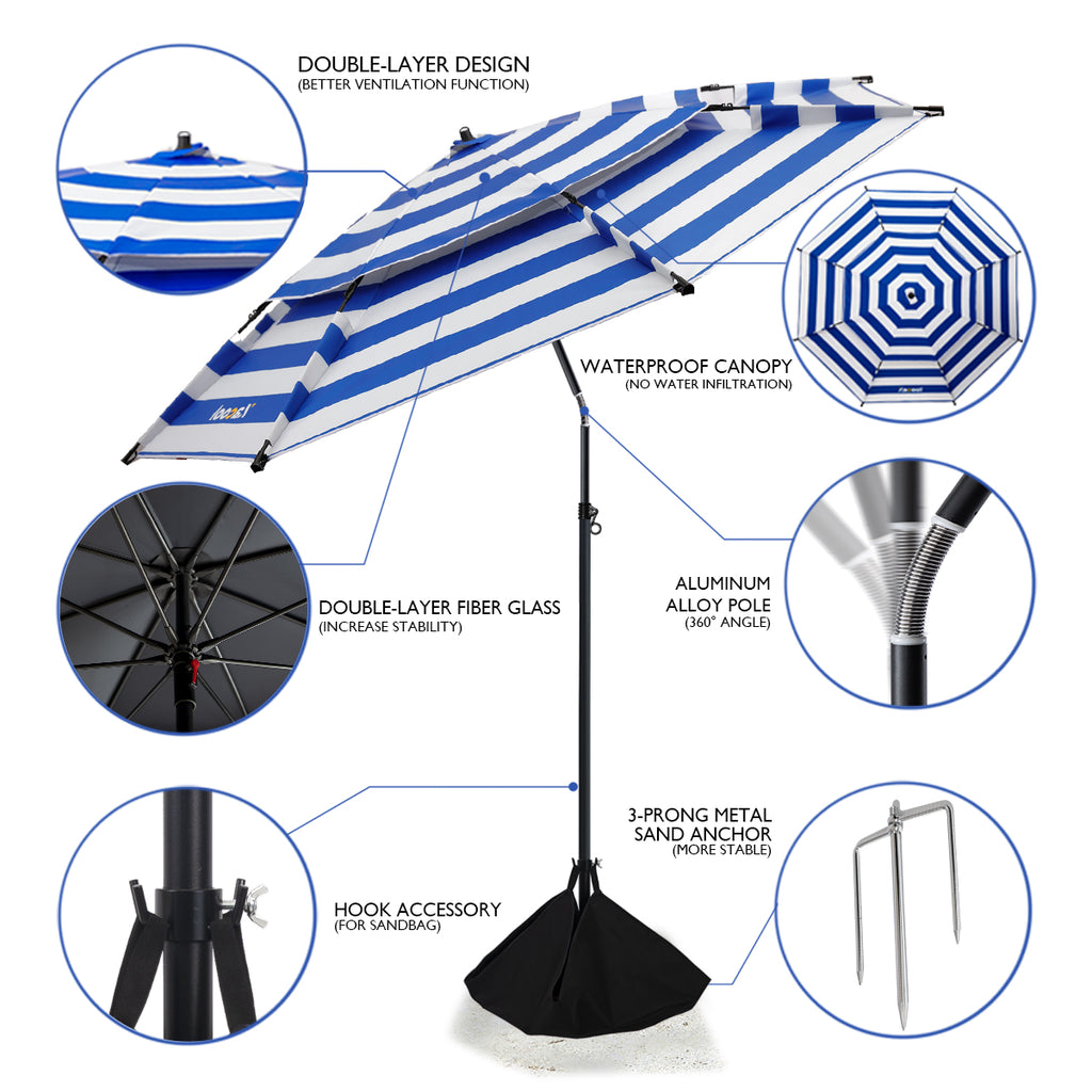 Xacool Beach Umbrella Sand Anchor