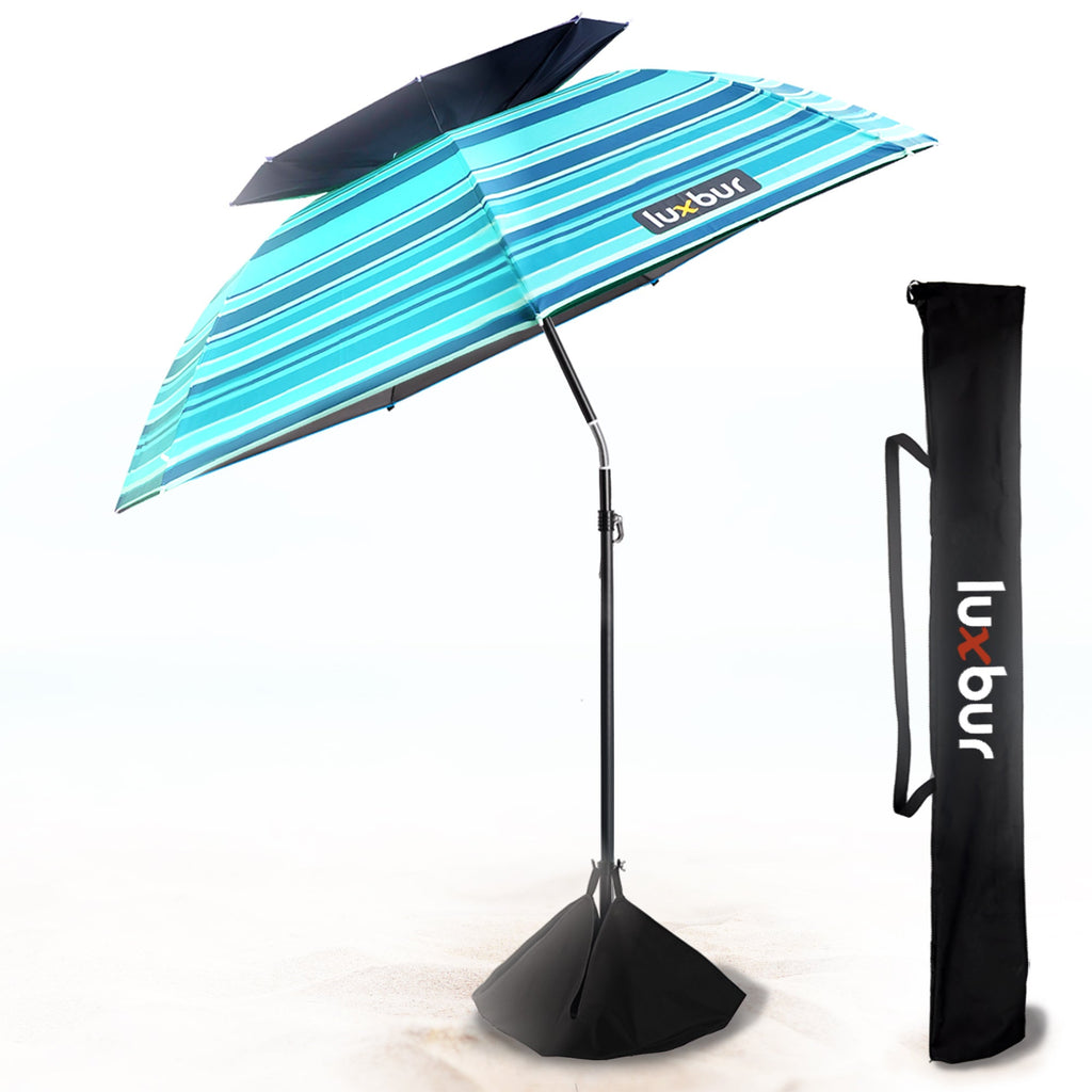 Luxbur Beach Umbrella Windproof