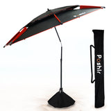 Poshlr Beach Umbrella with Sand Anchor, Windproof Structure